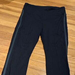 Athleta Black Leggings with Side Stripes SP